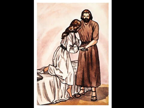 He took her by the hand and helped her to her feet. – Slide 16