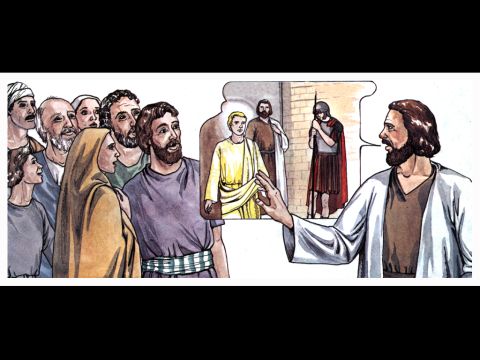 … and described how the Lord had brought him out of prison. ‘Tell James and the other brothers and sisters about this,’ he said. – Slide 9