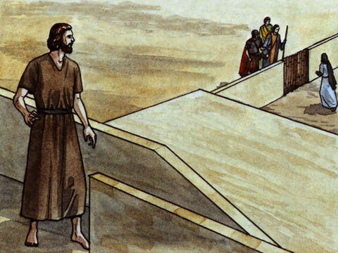They called out, asking if Simon, who was known as Peter, was staying there. <br/>While Peter was still thinking about the vision, the Spirit said to him, ‘Simon, three men are looking for you. So get up and go downstairs. Do not hesitate to go with them, for I have sent them.’ – Slide 13