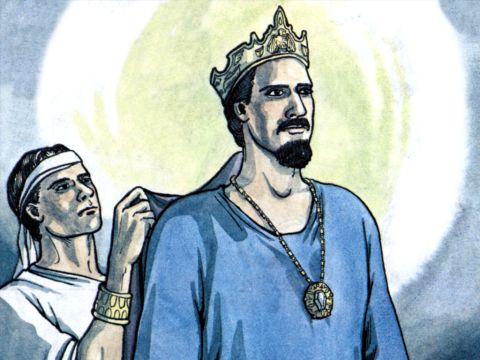 ‘After this, God gave them judges until the time of Samuel the prophet. Then the people asked for a king, and He gave them Saul son of Kish, of the tribe of Benjamin, who ruled forty years.’ – Slide 7