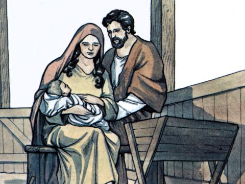 ‘From King David’s descendants God has brought to Israel the Saviour Jesus, as He promised.’ – Slide 9