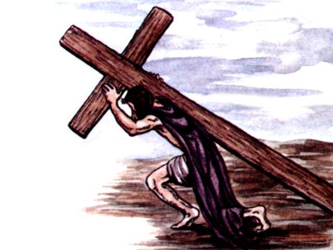 ‘Though they found no proper ground for a death sentence, they asked Pilate to have Him executed. When they had carried out all that was written about Him, they took Him down from the cross and laid Him in a tomb. But God raised Him from the dead.’ – Slide 12