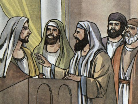 As Paul and Barnabas were leaving the synagogue, the people invited them to speak further about these things on the next Sabbath. – Slide 17