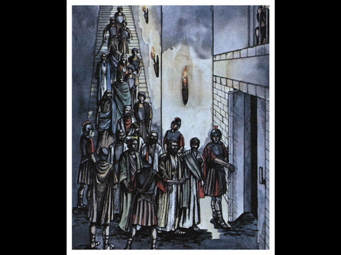 Then the high priest and all his associates, who were members of the party of the Sadducees, were filled with jealousy. They arrested the apostles and put them in the public jail. – Slide 1