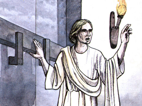 ‘Go, stand in the temple courts,’ he said, ‘and tell the people all about this new life.’ – Slide 3
