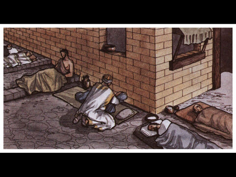 As a result, people brought the sick into the streets and laid them on beds and mats so that at least Peter’s shadow might fall on some of them as he passed by. – Slide 20