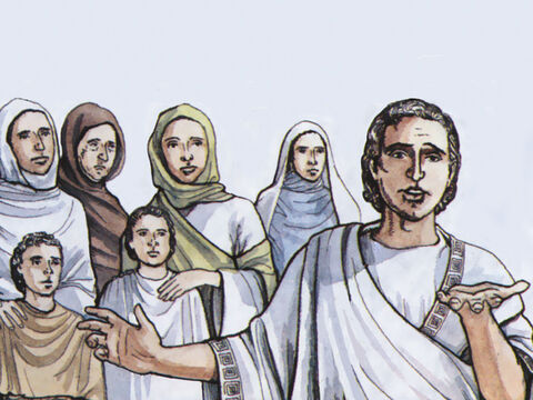 In those days when the number of disciples was increasing, the Hellenistic Jews among them complained against the Hebraic Jews because their widows were being overlooked in the daily distribution of food. <br/>So the Twelve gathered all the disciples together and said, ‘It would not be right for us to neglect the ministry of the word of God in order to wait on tables. Brothers and sisters, choose seven men from among you who are known to be full of the Spirit and wisdom.’ – Slide 1