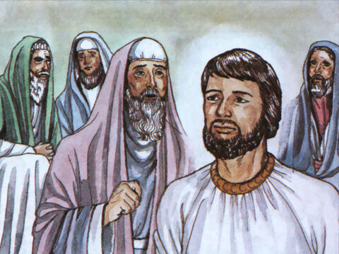 All who were sitting in the Sanhedrin looked intently at Stephen, and they saw that his face was like the face of an angel. <br/>Then the high priest asked Stephen, ‘Are these charges true?’ – Slide 9
