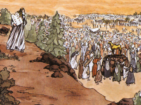 ‘This is the Moses who told the Israelites, “God will raise up for you a prophet like me from your own people.”  He was in the assembly in the wilderness, with the angel who spoke to him on Mount Sinai, and with our ancestors; and he received living words to pass on to us.’ – Slide 11