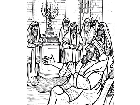 A man with a withered hand is healed by Jesus in the synagogue. <br/>Matthew 12:1-14, Mark 3:1-6, Luke 6:1-11 – Slide 6