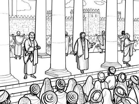 The early believers meet together in the Temple courts. Acts 2:42-47 – Slide 3