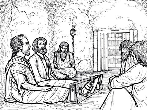 Paul and Silas sing praises to God while in Prison in Philippi. Acts 16:16-40 – Slide 10
