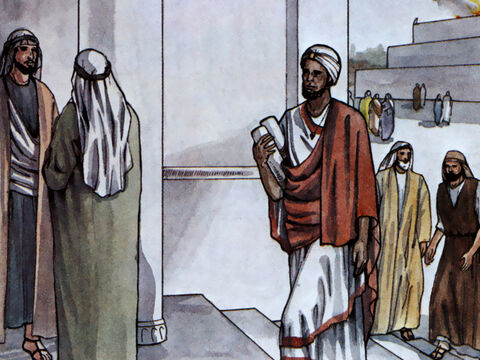 So he started out, and on his way he met an Ethiopian eunuch, (an important official in charge of all the treasury of the Queen of the Ethiopians). <br/>This man had gone to Jerusalem to worship. – Slide 2