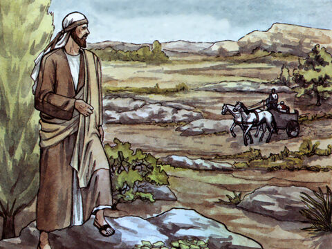 Philip ran up to the chariot and heard the man reading Isaiah the prophet. – Slide 5