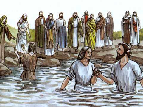 But when they believed Philip as he proclaimed the good news of the kingdom of God and the name of Jesus Christ, they were baptised, both men and women. – Slide 6
