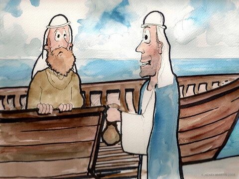 So he headed in the opposite direction to the port of Joppa. He bought a ticket to sail to Tarshish (in modern day southern Spain). – Slide 3