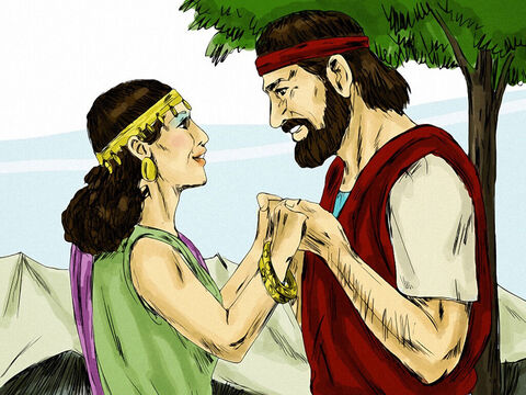 Now Gomer was a very beautiful woman, but God warned Hosea that she would be unfaithful to him and end up living like as prostitute. However, God told Hosea to marry Gomer for it would be a lesson to show how people had become unfaithful to the God who loved them. Hosea married his beautiful bride. – Slide 2