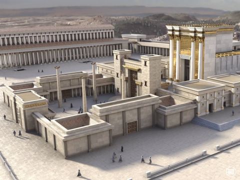 In front of the sanctuary was the ‘Court of the Women’ so named as it was the closest to the sanctuary that Jewish women could go. – Slide 14