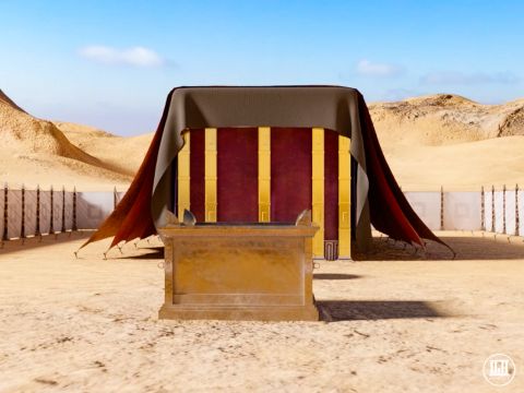 The brazen altar was also called ‘the altar of burnt offerings’ (Exodus 30:28), ‘the altar of God’ (Psalm 43:4), and ‘the altar of the Lord’ (Malachi 2:13). Built from acacia wood and overlaid with bronze, it measured 7.5 feet square by 4.5 feet high. At each of the altar’s four corners was a horn-like projection, made of one piece with the altar. All of the utensils of the altar were made of bronze as well. – Slide 5