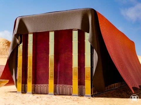 The third covering was made of ram skins dyed red (Exodus 26:14, 36:19; Numbers 4:25). – Slide 13