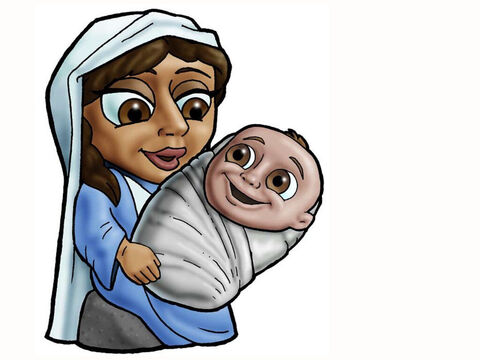 Mary and baby Jesus. – Slide 11