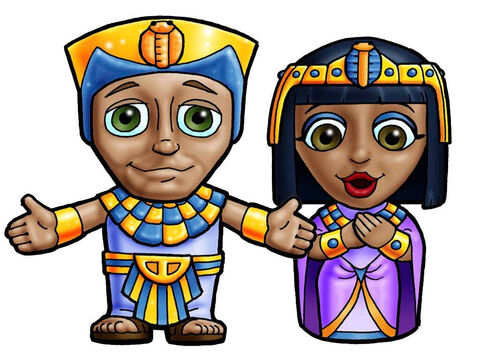 Pharaoh and Queen. This picture can be used to represent any Egyptian Pharaoh and Queen in the Bible. – Slide 22