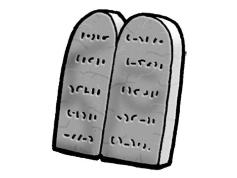 Tablets of stone (10 commandments). – Slide 8