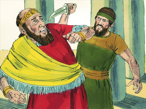 King Menahem, for example, became King of Israel by killing King Shallum – who had killed the King before him. Menahem ruled for ten years but did nothing to encourage people to turn from their disobedience. – Slide 3