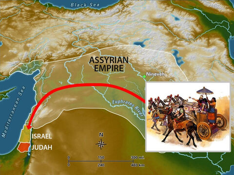 God warned Israel through many prophets that unless they turned back to Him He would allow them to be captured and they would become slaves. When Manahem was ruler, Tigath-Pilesar of Assyria led an army against Israel. – Slide 4