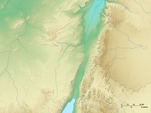 Map of Negev desert to west with northern tip of the Gulf of Aqabar leading to Red Sea in South. North Arabian desert to the east. – Slide 6