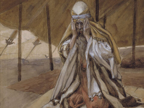 God renews His promises to Abraham. <br/>Cropped image. <br/>James Tissot (1836-1902) – The Jewish Museum, New York. – Slide 12
