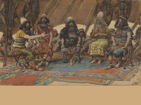 The Kings of the five great cities. <br/>Full image. <br/>James Tissot (1836-1902) – The Jewish Museum, New York. – Slide 13