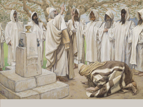 The offering of Melchizedek. <br/>Full image. <br/>James Tissot (1836-1902) – The Jewish Museum, New York. – Slide 15