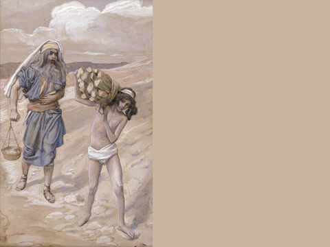 Abraham and Isaac. <br/>Full image. <br/>James Tissot (1836-1902) – The Jewish Museum, New York. – Slide 17