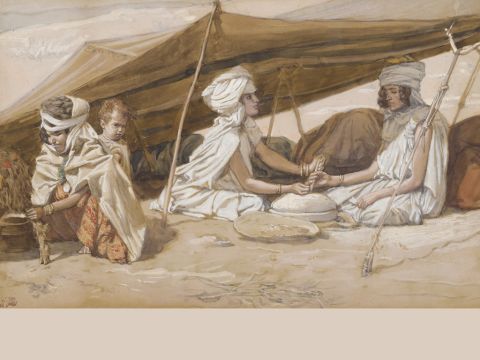 Rachel and Leah. <br/>Full image. <br/>James Tissot (1836-1902) – The Jewish Museum, New York. – Slide 21