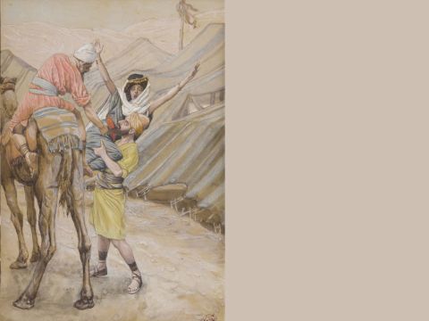 The Seduction of Dinah, Daughter of Leah. <br/>Full image. <br/>James Tissot (1836-1902) – The Jewish Museum, New York. – Slide 31