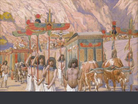 Jacob’s body taken to Egypt.  <br/>(Full size). <br/>James Tissot (1836-1902) – The Jewish Museum, New York. – Slide 23