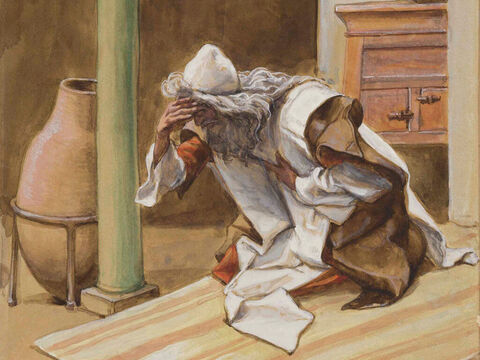 God Reassures Moses. <br/>Cropped image. <br/>James Tissot (1836-1902) – The Jewish Museum, New York. – Slide 8