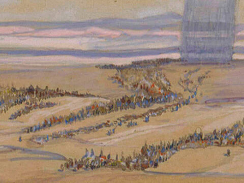 The Exodus. <br/>Cropped image.<br/>James Tissot (1836-1902) – The Jewish Museum, New York. – Slide 30
