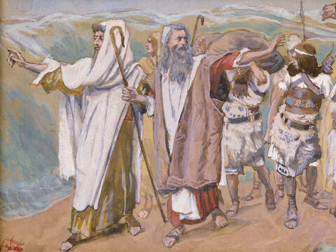 The Waters Are Divided. <br/>Cropped image. <br/>James Tissot (1836-1902) – The Jewish Museum, New York. – Slide 34