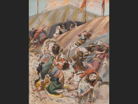 The Massacre of the Idolators. <br/>Full image. <br/>James Tissot (1836-1902) – The Jewish Museum, New York. – Slide 21