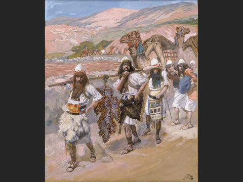 The Grapes of Canaan. <br/>Full image. <br/>James Tissot (1836-1902) – The Jewish Museum, New York. – Slide 7