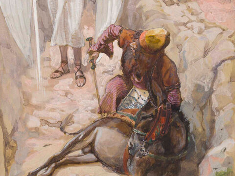 Balaam and the Ass. <br/>Cropped image. <br/>James Tissot (1836-1902) – The Jewish Museum, New York. – Slide 18