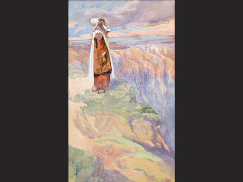 Moses Sees the Promised Land From Afar. <br/>Full image. <br/>James Tissot (1836-1902) – The Jewish Museum, New York. – Slide 27