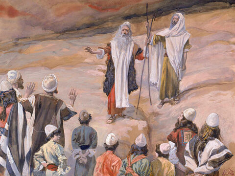 Moses Forbids the People to Follow Him Full image. <br/>James Tissot (1836-1902) – The Jewish Museum, New York. – Slide 29
