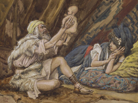 Birth of Noah. <br/>(Cropped). <br/>James Tissot (1836-1902). <br/>The Jewish Museum, New York. – Slide 2