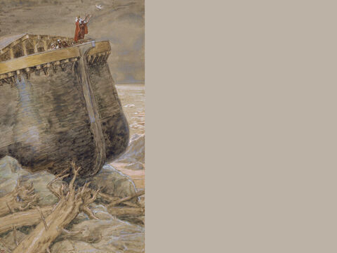 The dove returns to Noah. <br/>(Full painting). <br/>James Tissot (1836-1902). <br/>The Jewish Museum, New York. – Slide 13