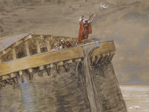 The dove returns to Noah. <br/>(Cropped). <br/>James Tissot (1836-1902). <br/>The Jewish Museum, New York. – Slide 14
