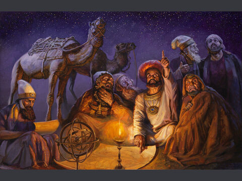 The visit of the wise men. <br/>Now after Jesus was born in Bethlehem of Judea in the days of Herod the king, behold, wise men from the east came to Jerusalem, saying, ‘Where is he who has been born king of the Jews? For we saw his star when it rose and have come to worship him.’<br/>Matthew 2:1-2 <br/>Full text: Matthew 2:1-12 – Slide 7