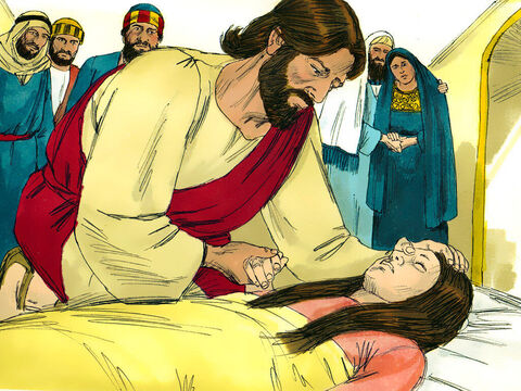 Jesus took the girl by the hand and said, ‘My child, get up!’ – Slide 13
